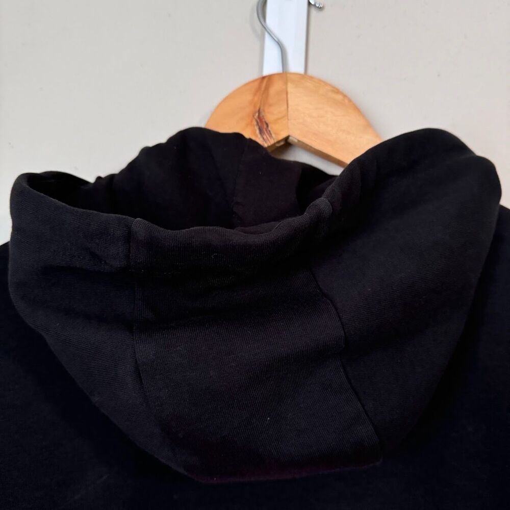 Calvin Klein Large Black Red Tech Jersey Jacket w Hoodie Full Zip Activewear - Picture 12 of 12